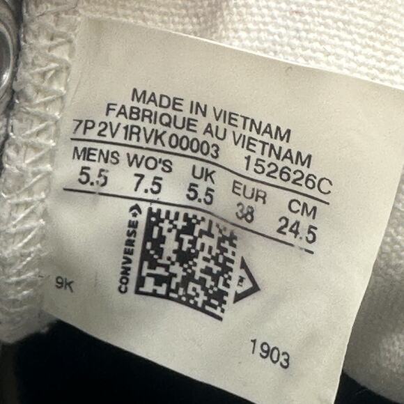 Womens Size 7.5 Converse Chuck Taylor All Star Laceless Canvas Classic Shoes - Picture 10 of 10